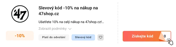 Jak využít slevový kód 47shop.cz