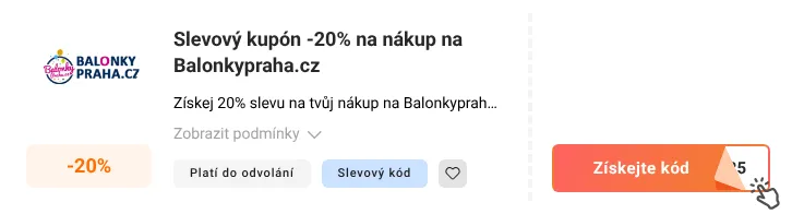 Jak využít slevový kód Balonkypraha.cz