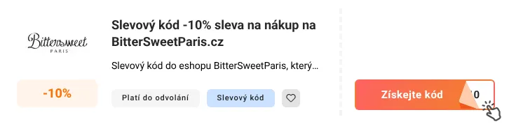 Jak využít slevový kód Bittersweetparis.cz