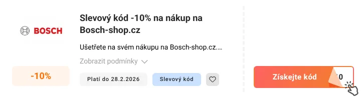 Jak využít slevový kód Bosch-shop.cz