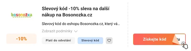 Jak využít slevový kupón Bosonozka.cz