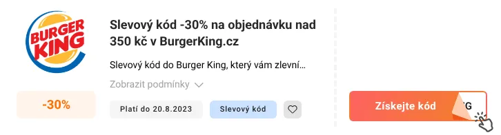 Jak využít slevový kód Burgerking.cz