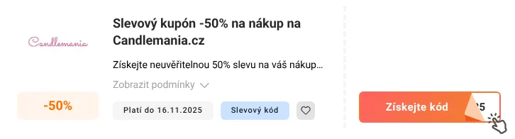 Jak využít slevový kód Candlemania.cz