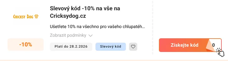 Jak využít slevový kupón Cricksydog.cz
