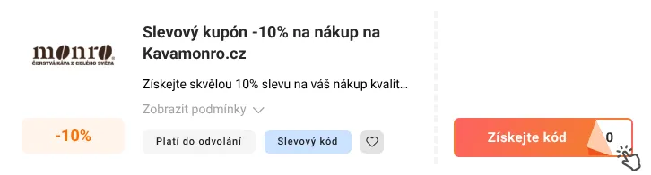 Jak využít slevový kupón Kavamonro.cz
