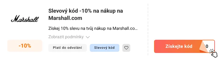 Jak využít slevový kód Marshall.com