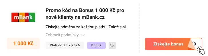Jak využít promo kód mBank.cz