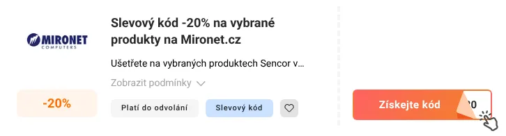 Jak využít slevový kód Mironet.cz