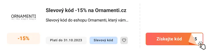Jak využít slevový kód Ornamenti.cz