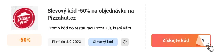 Jak využít slevový kód Pizzahut.cz