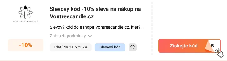 Jak využít slevový kupón Vontreecandle.cz