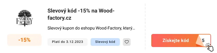 Jak využít slevový kód Wood-factory.cz