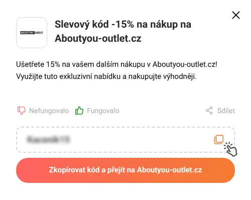 Návod jak zkopírovat slevový kupón Aboutyou-outlet.cz