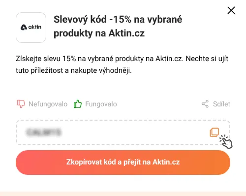 Návod jak zkopírovat slevový poukaz Aktin.cz