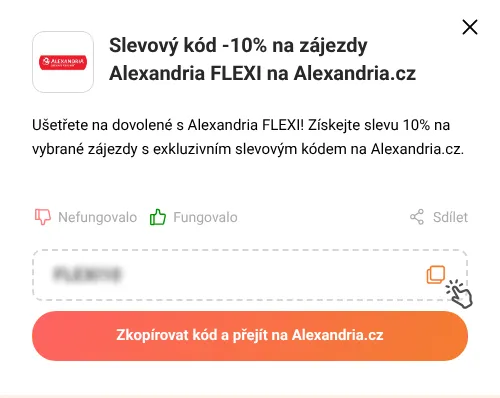 Návod jak zkopírovat slevový poukaz Alexandria.cz