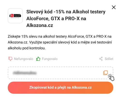 Návod jak zkopírovat slevový kód Alkozona.cz