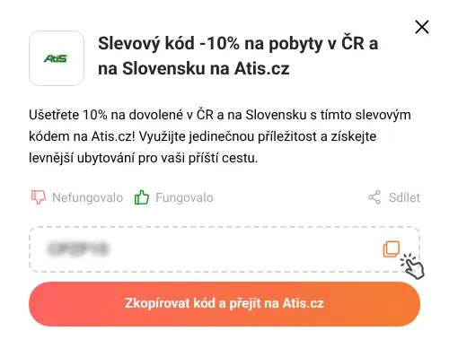 Návod jak zkopírovat slevový kód Atis.cz