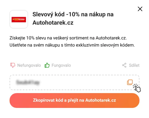 Návod jak zkopírovat slevový kód Autohotarek.cz