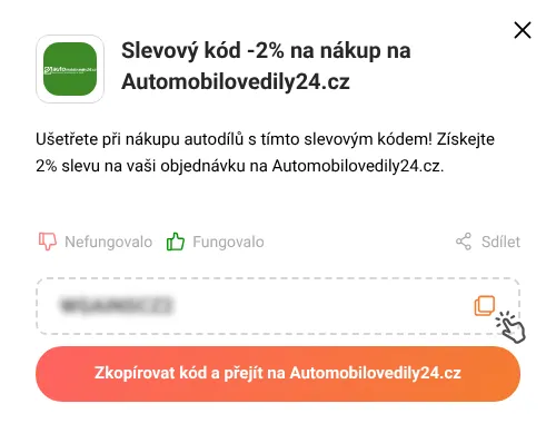 Návod jak zkopírovat slevový kód Automobilovedily24.cz