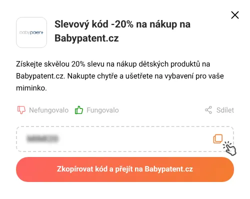 Návod jak zkopírovat slevový kupón Babypatent.cz