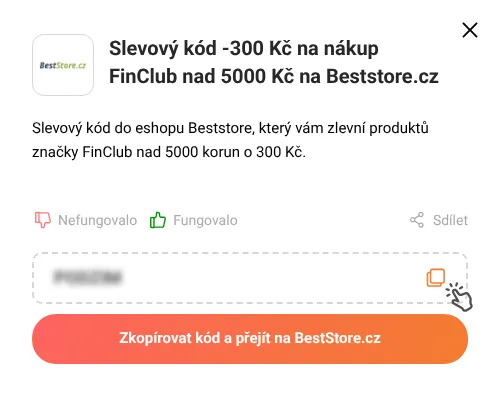 Návod jak zkopírovat slevový kód BestStore.cz