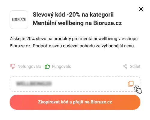 Návod jak zkopírovat slevový kupón Bioruze.cz