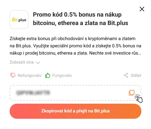 Návod jak zkopírovat promo kód Bit.plus