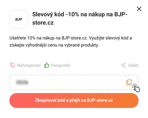 Návod jak zkopírovat slevový kupón BJP-store.cz