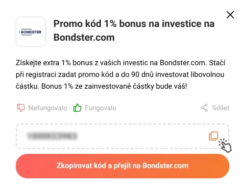 Návod jak zkopírovat promo kód Bondster.com