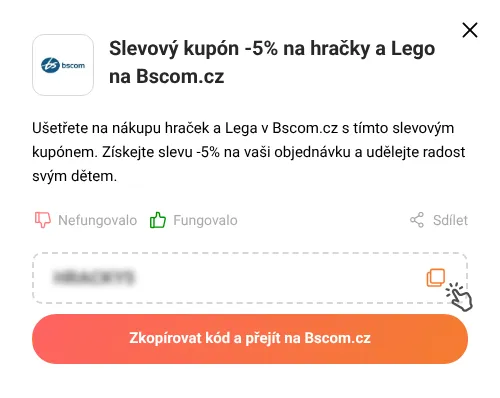 Návod jak zkopírovat slevový kupón Bscom.cz