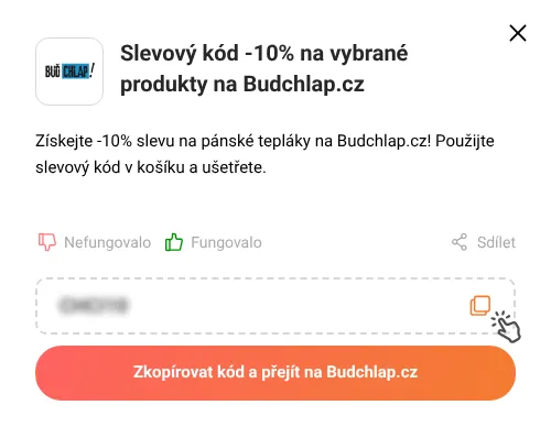 Návod jak zkopírovat slevový kupón Budchlap.cz