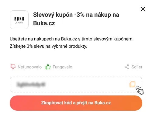 Návod jak zkopírovat slevový kupón Buka.cz