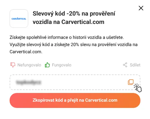 Návod jak zkopírovat slevový kód Carvertical.com