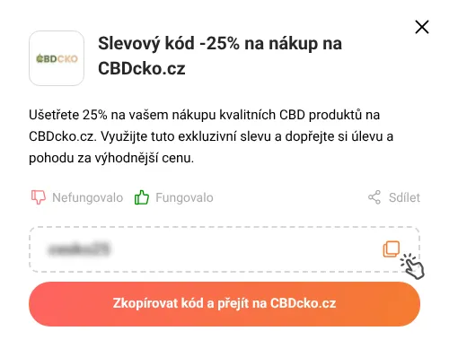 Návod jak zkopírovat slevový kupón CBDcko.cz