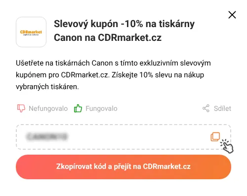 Návod jak zkopírovat slevový kupón CDRmarket.cz