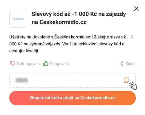Návod jak zkopírovat slevový kód Ceskekormidlo.cz
