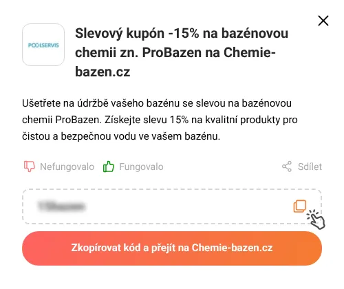 Návod jak zkopírovat slevový poukaz Chemie-bazen.cz