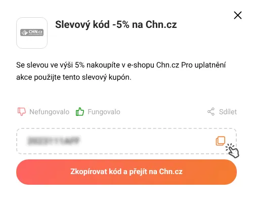 Návod jak zkopírovat slevový kupón Chn.cz