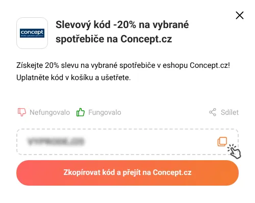 Návod jak zkopírovat slevový poukaz Concept.cz