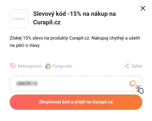 Návod jak zkopírovat slevový kupón Curapil.cz