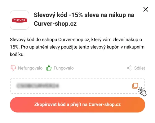 Návod jak zkopírovat slevový kód Curver-shop.cz