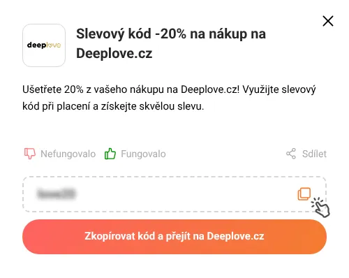 Návod jak zkopírovat slevový kupón Deeplove.cz