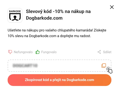 Návod jak zkopírovat slevový kupón Dogbarkode.com
