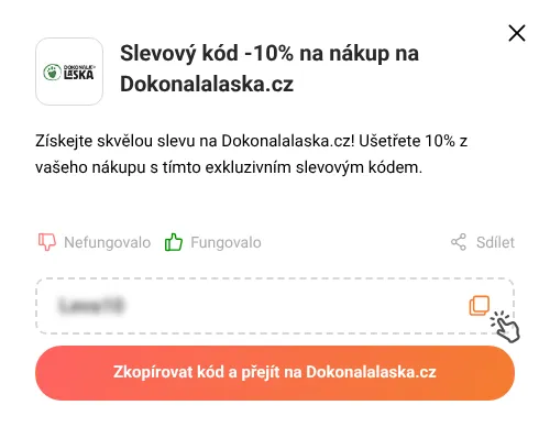 Návod jak zkopírovat slevový kupón Dokonalalaska.cz