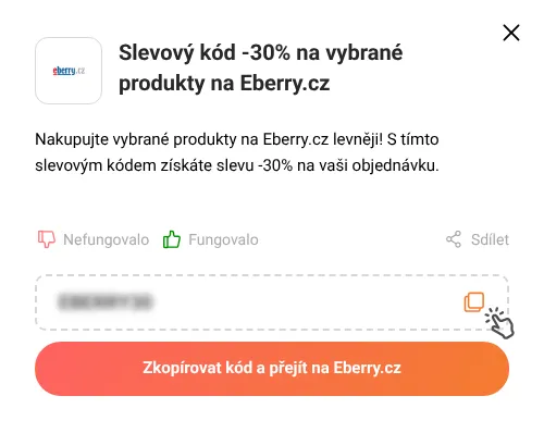 Návod jak zkopírovat slevový kupón Eberry.cz