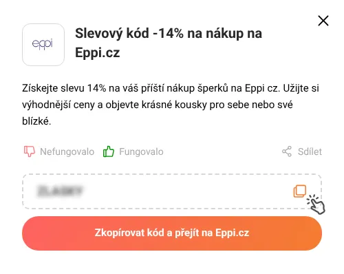 Návod jak zkopírovat slevový kód Eppi.cz