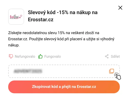 Návod jak zkopírovat slevový kód Erosstar.cz
