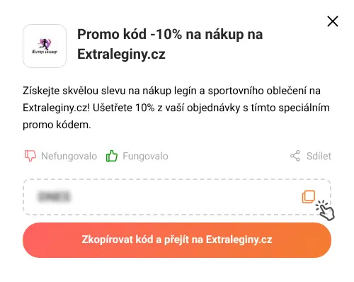 Návod jak zkopírovat slevový kupón Extraleginy.cz