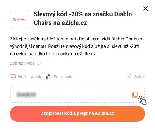 Návod jak zkopírovat slevový kód eZidle.cz