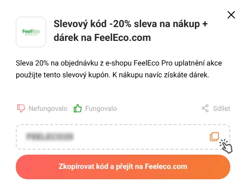 Návod jak zkopírovat slevový kupón Feeleco.com